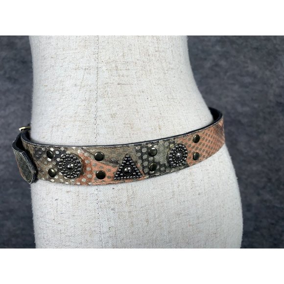 Vintage Elite Womens Belt Large Metallic Medallion Gold Buckle‎ Retro 80s 90s main image 10